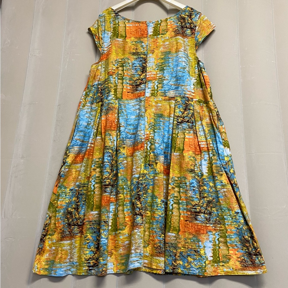 Retrolicious Women’s Dress Size 4X 100% Cotton Abstract Landscape Feminine - Picture 6 of 11